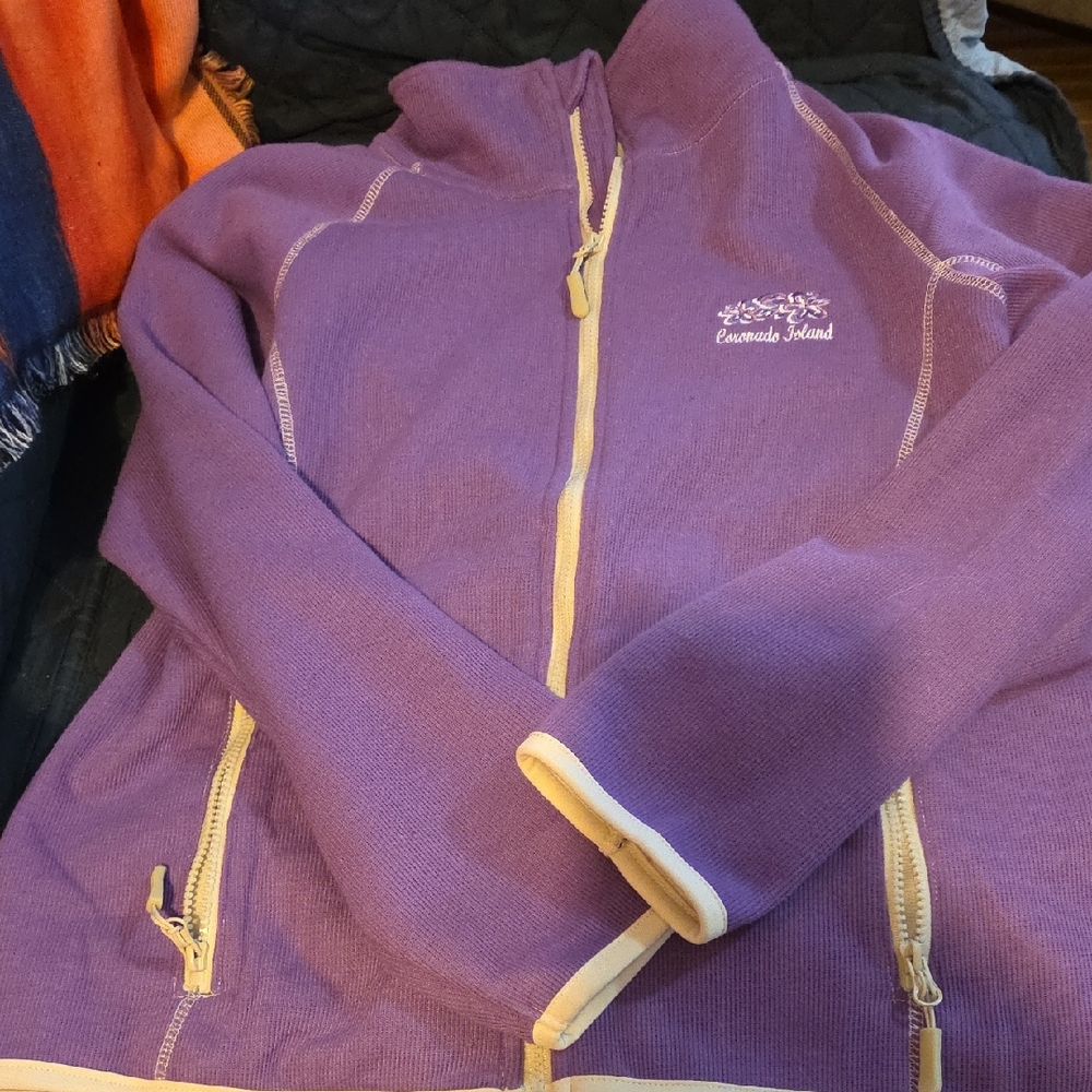 Lavender Ski Jacket with Cream Trim